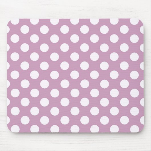 Paarse Polka Party Moderne Pastel Muismat (Voorkant)