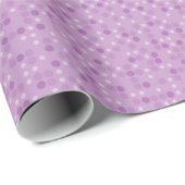 Paarse polka stippen cadeaupapier (Rol Hoek)
