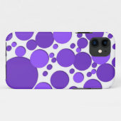 paarse polka-stippen Case-Mate iPhone case (Achterkant (horizontaal))