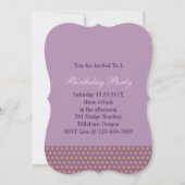 paarse polka stippen martini rockabilly pin-up mei kaart (Achterkant)