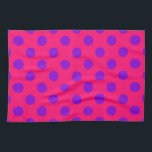 Paarse polka-stippen op kruising theedoek<br><div class="desc">Paarse polka-stippen op kruising</div>