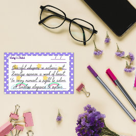 Paarse polka-stippen, schattige sterren & regenbog post-it® notes