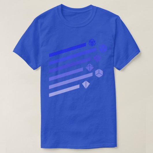 Paarse Polyhedral Dice Set  Ray Tabletop PL T-shirt (Design voorkant)