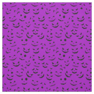 Paarse pomkin Smile Happy Halloween Modern Stof