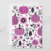 Paarse pompoen en herfst bloem Thanksgiving Kaart (Voorkant)