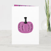 Paarse pompoen en herfstbloem gepersonaliseerd  (Achterkant)