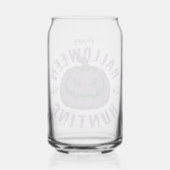Paarse pompoen Halloween Glass Blikvorm Glas (Achterkant)