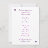 Paarse pompoen Halloween huwelijksuitnodigingen Kaart (Achterkant)