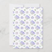 Paarse pompoenen Baby shower Bedankkaart (Achterkant)