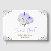 Paarse pompoenen Baby shower Gastenboek (Voorkant)