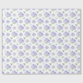 Paarse pompoenen Bloemen Cadeaupapier (Vlak)