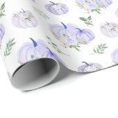 Paarse pompoenen Bloemen Cadeaupapier (Rol Hoek)