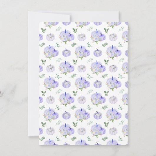 Paarse pompoenen Bloemen Verjaardagsfeest Bedankkaart (Achterkant)