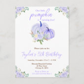 Paarse pompoenen Bloemen Verjaardagsfeest Briefkaart (Voorkant)