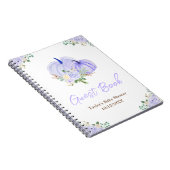 Paarse pompoenen Floral Baby shower gastenboek Notitieboek (Rechterzijde)