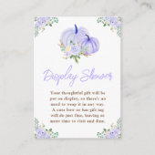 Paarse pompoenen Floral Display Baby shower Informatiekaartje (Voorkant)