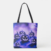 Paarse pompoenen Halloween Tote Bag (Achterkant)
