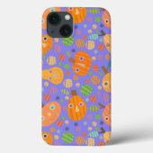 Paarse pompoenpatch Case-Mate iPhone case (Achterkant)