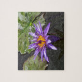 Paarse Pond Lily Puzzle Legpuzzel (Verticaal)