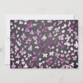 Paarse ponden Floral Baby shower Kaart (Achterkant)