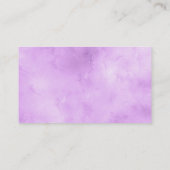 Paarse ponden Waterverf Floral Flat Plaatskaartje (Achterkant)