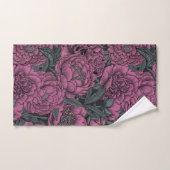 Paarse pony-bloemen bad handdoek (Handdoek)