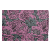 Paarse pony-bloemen kussensloop (Achterkant-Links)