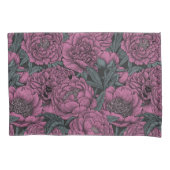 Paarse pony-bloemen kussensloop (Voorkant-Links)