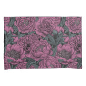 Paarse pony-bloemen kussensloop (Voorkant-Rechts)