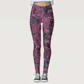 Paarse pony-bloemen leggings (Voorkant)