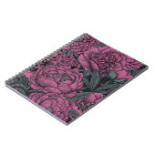 Paarse pony-bloemen notitieboek (Linkerzijde)