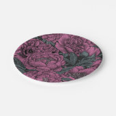 Paarse pony-bloemen papieren bordje (Gekanteld)