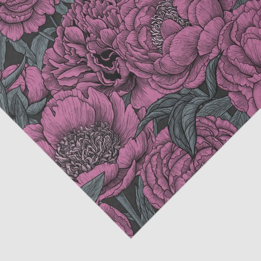 Paarse pony-bloemen tissuepapier (Detail)