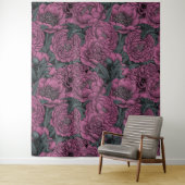 Paarse pony-bloemen wandkleed (In situ)