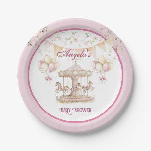 Paarse Pony Dreams-Baby shower Dessert Borden Papieren Bordje