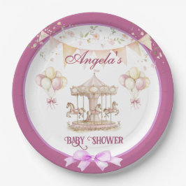 Paarse Pony Dreams-Dark Paarse papieren Borden Bordje