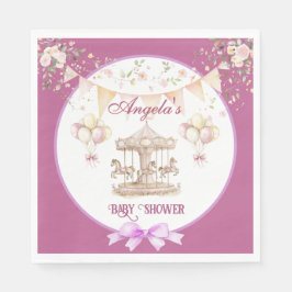 Paarse Pony Dreams-Dark Paarse servetten