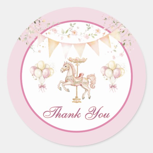 Paarse Pony-dromen - Dank u voor Stickers (Voorkant)