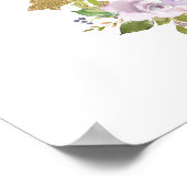 Paarse pony Girl Baptism Welkom Poster (Hoek)