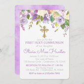 Paarse pony Girl Eerste Heilige Communauteit Kaart (Voorkant / Achterkant)