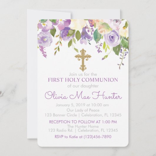 Paarse pony Girl Eerste Heilige Communauteit Kaart (Voorkant)