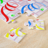 Paarse Pony Jigzaag Puzzle Daisy Legpuzzel (Zijkant)