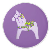 Paarse Pony Keramische Knop (Voorkant)