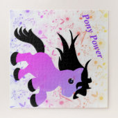 Paarse Pony Kracht Puzzel (Horizontaal)