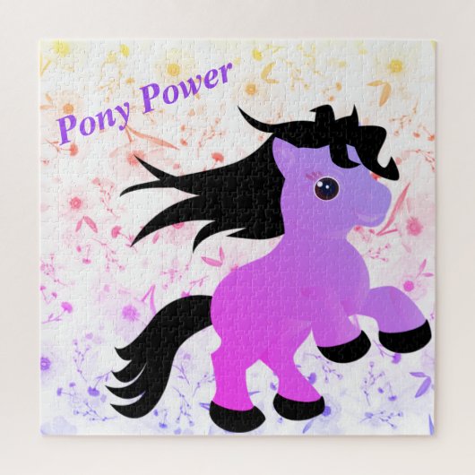 Paarse Pony Kracht Puzzel (Verticaal)