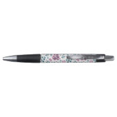 Paarse pony waterverf floral Wedding Pen (Achterkant)