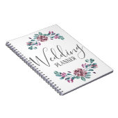 Paarse pony waterverf floral Wedding Planner Notitieboek (Rechterzijde)
