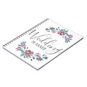 Paarse pony waterverf floral Wedding Planner Notitieboek (Linkerzijde)