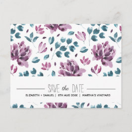 Paarse pony waterverf Sla het Briefkaart Datum op