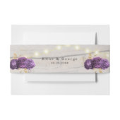 Paarse Pony Wood String of Lights Wedding Custom Uitnodigingen Wikkel (Voorkant Voorbeeld)